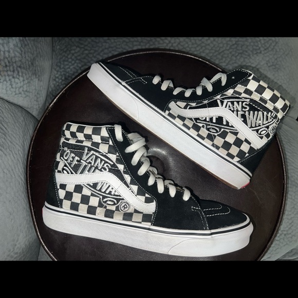 Vans Old Skool Checkerboard Skateboarding High Tops size 9.5 - Picture 4 of 14